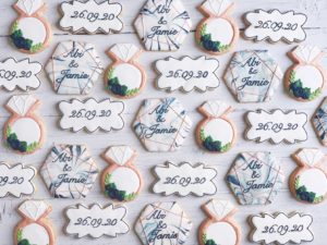Marble Engagement Party Cookies