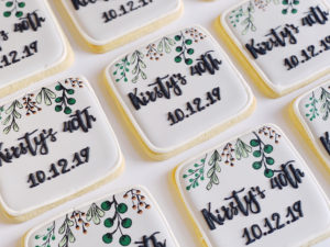 Floral Birthday Place Setting Cookies