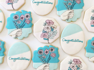 Congratulations Flowers Cookies